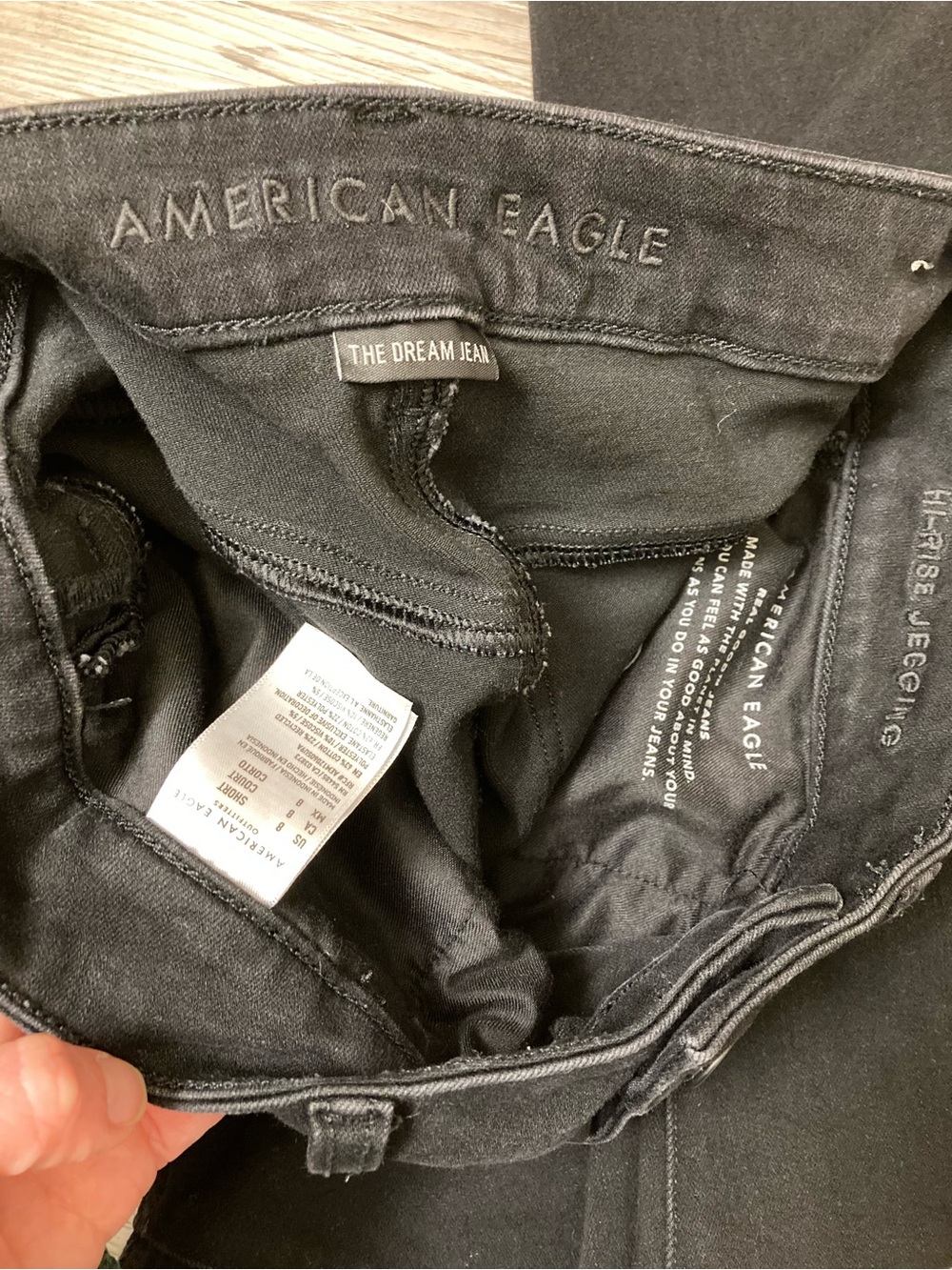 AE Hi-Rise Jegging The Dream Jean, in Black size 8 - Picture 6 of 8